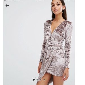 COPY - Club L/ ASOS crushed mink velvet dress